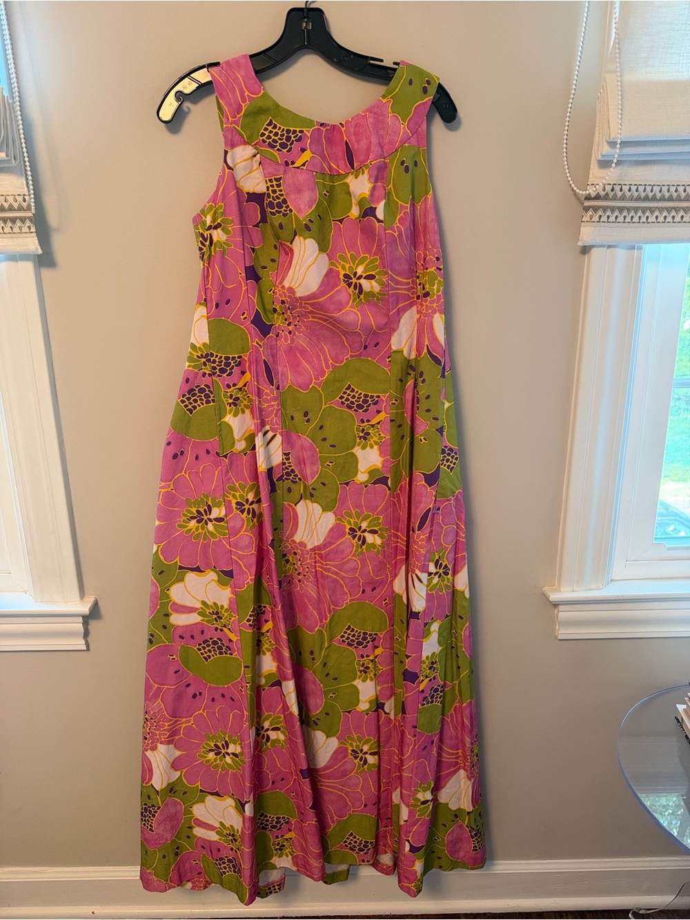 Vibrant Floral Maxi Dress in Pink and Green - Picture 6 of 6
